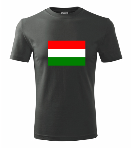 Grafitové tričko s maďarskou vlajkou