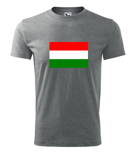 Šedé tričko s maďarskou vlajkou