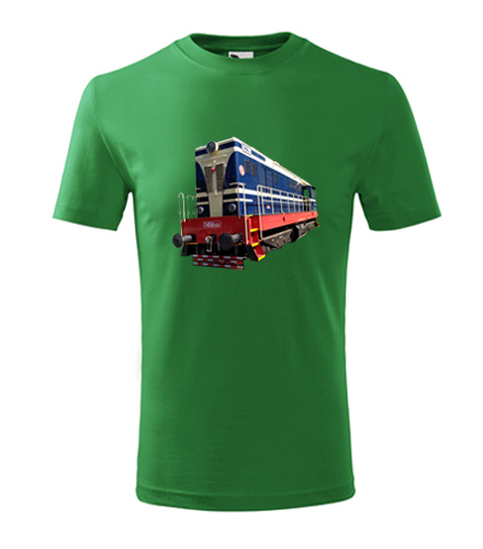 Zelené dětské tričko s motorovou mašinkou T458