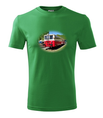 Zelené tričko s motorovým vozem 830