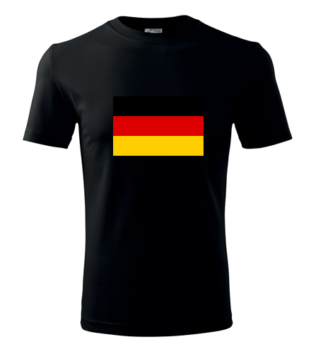 Černé tričko s německou vlajkou