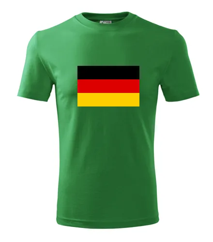 Zelené tričko s německou vlajkou