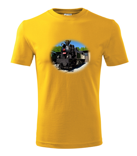 Žluté tričko s parní lokomotivou 354 2