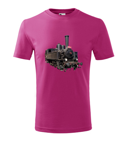 Purpurové dětské tričko s parní mašinkou 422