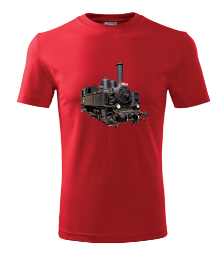 Červené tričko s parní lokomotivou 422