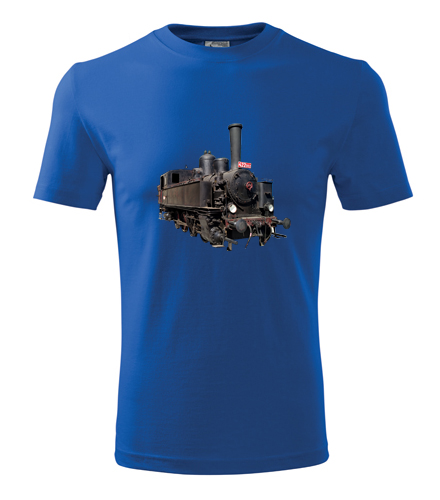 Modré tričko s parní lokomotivou 422