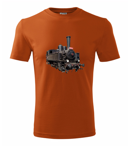 Oranžové tričko s parní lokomotivou 422
