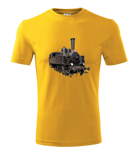 Žluté tričko s parní lokomotivou 422