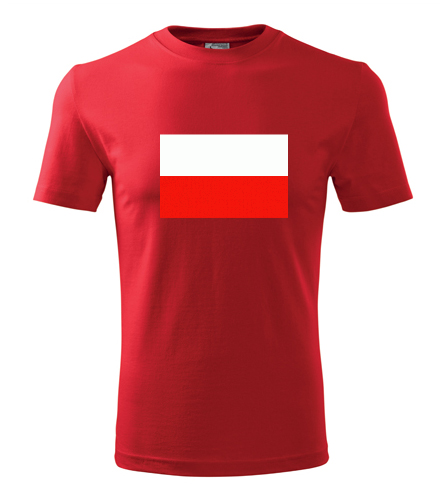 Červené tričko s polskou vlajkou
