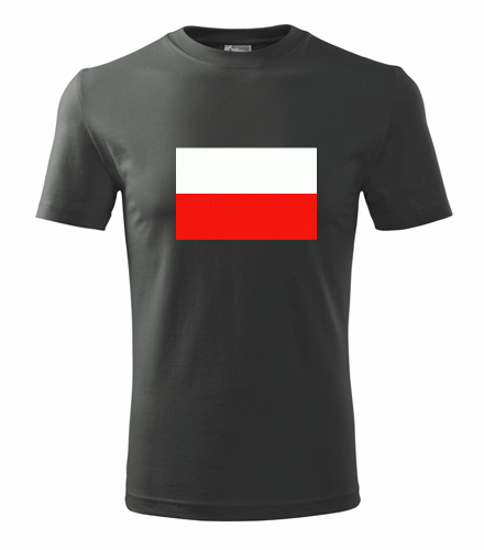 Grafitové tričko s polskou vlajkou