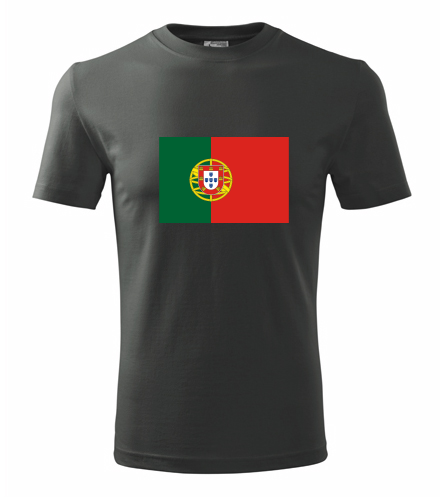 Grafitové tričko s portugalskou vlajkou