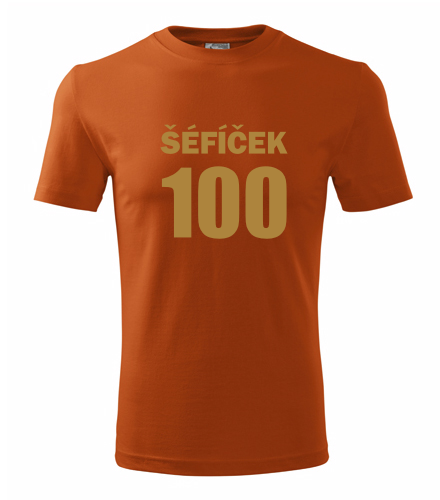 Oranžové tričko Šéfíček 100