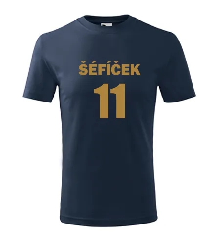 Tmavě modré dětské tričko Šéfíček 11