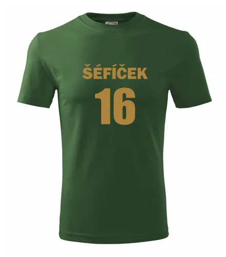 Lahvově zelené tričko Šéfíček 16