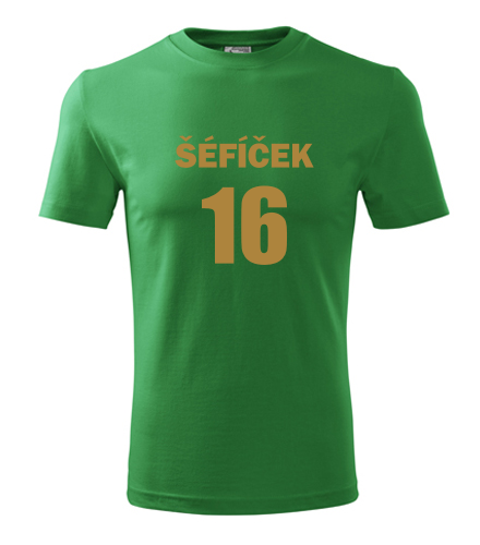 Zelené tričko Šéfíček 16