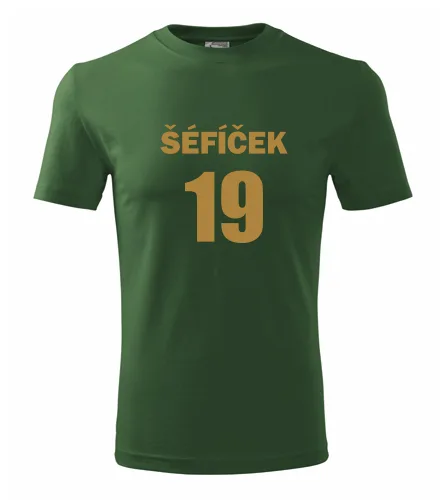 Lahvově zelené tričko Šéfíček 19