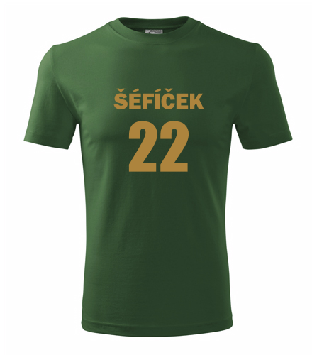 Lahvově zelené tričko Šéfíček 22