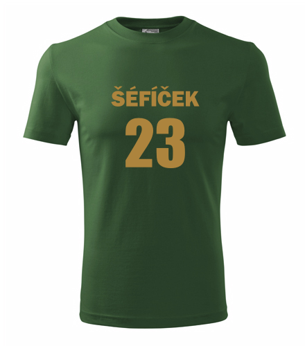 Lahvově zelené tričko Šéfíček 23