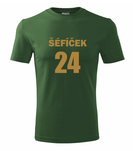 Lahvově zelené tričko Šéfíček 24