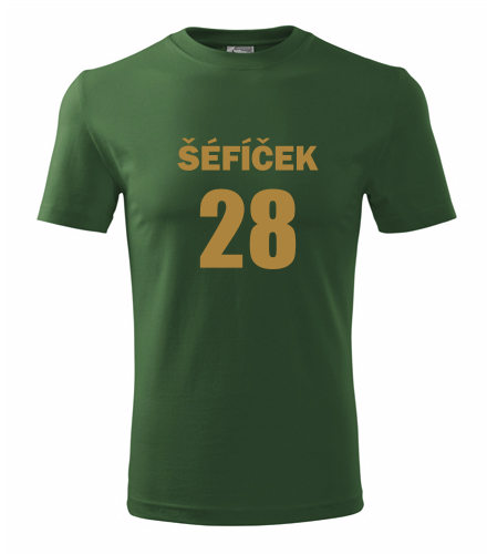 Lahvově zelené tričko Šéfíček 28