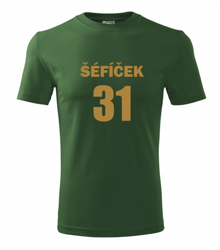 Lahvově zelené tričko Šéfíček 31