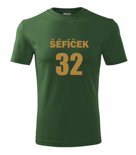 Lahvově zelené tričko Šéfíček 32