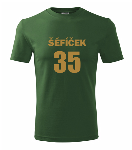 Lahvově zelené tričko Šéfíček 35