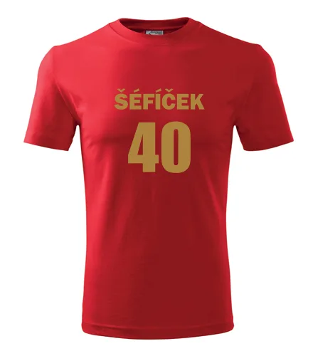 Červené tričko Šéfíček 40