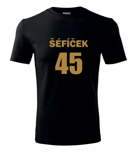 Černé tričko Šéfíček 45