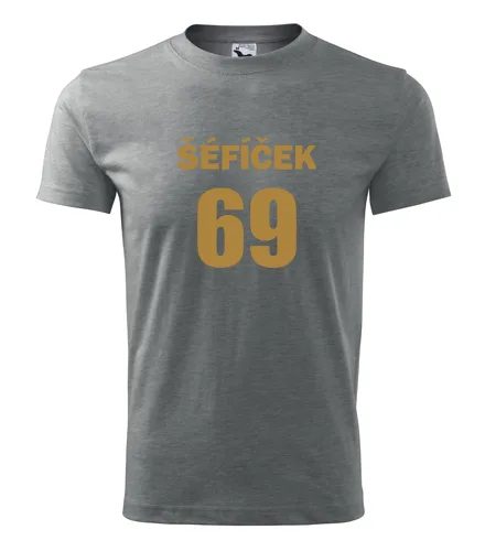 Šedé tričko Šéfíček 69