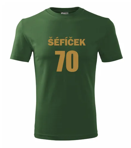 Lahvově zelené tričko Šéfíček 70