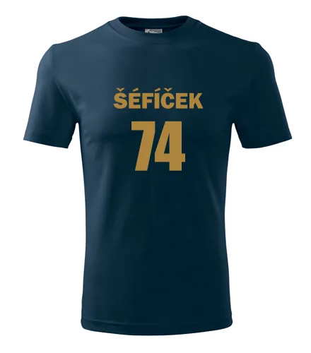 Tmavě modré tričko Šéfíček 74