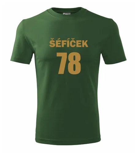 Lahvově zelené tričko Šéfíček 78