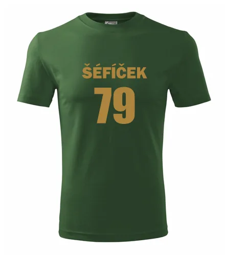 Lahvově zelené tričko Šéfíček 79