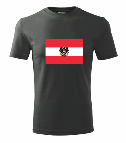 Grafitové tričko s rakouskou vlajkou