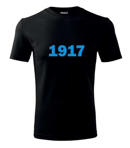 Černé tričko s rokem narození 1917