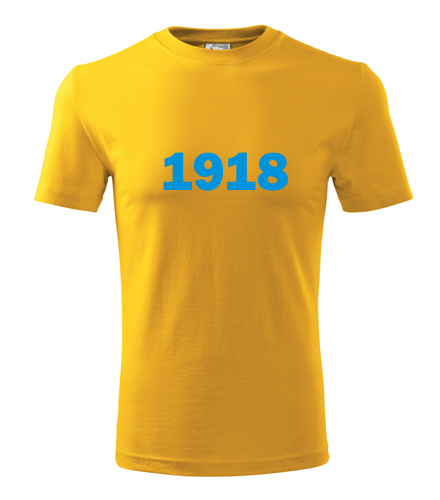 Žluté tričko s rokem narození 1918