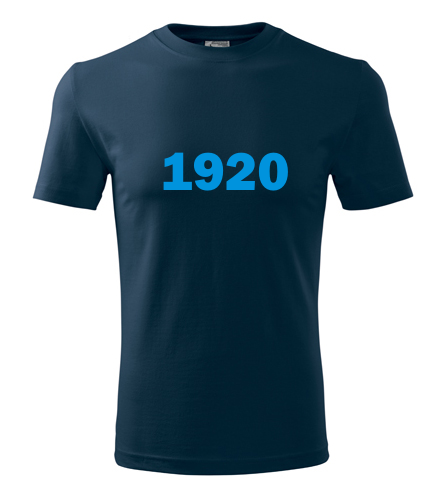 Tmavě modré tričko s rokem narození 1920