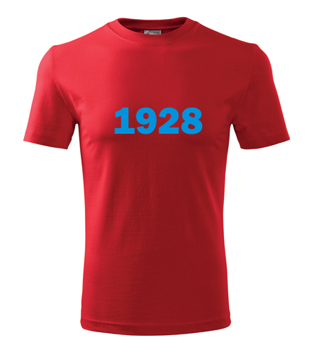 Červené tričko s rokem narození 1928
