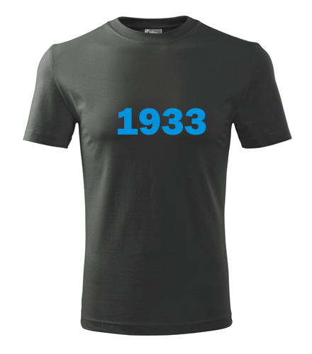 Grafitové tričko s rokem narození 1933