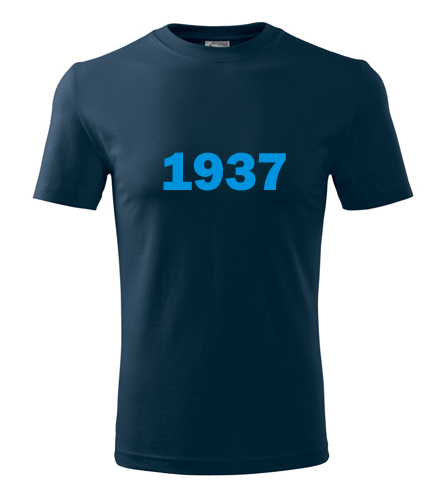 Tmavě modré tričko s rokem narození 1937