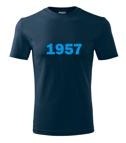 Tmavě modré tričko s rokem narození 1957