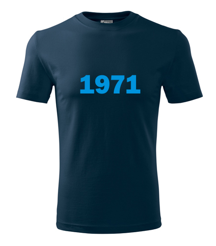 Tmavě modré tričko s rokem narození 1971