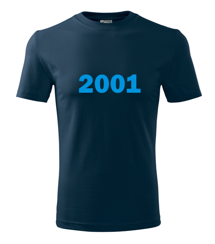 Tmavě modré tričko s rokem narození 2001