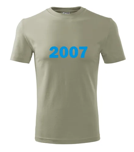 Khaki tričko s rokem narození 2007