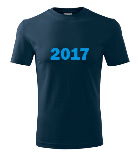 Tmavě modré tričko s rokem narození 2017