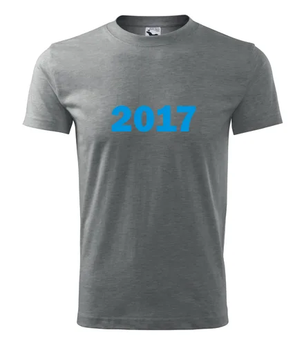 Šedé tričko s rokem narození 2017