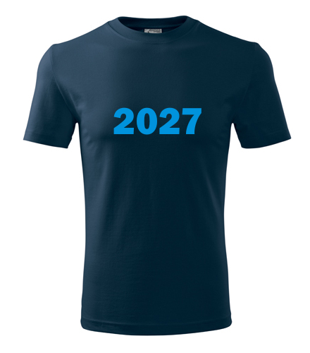 Tmavě modré tričko s rokem narození 2027