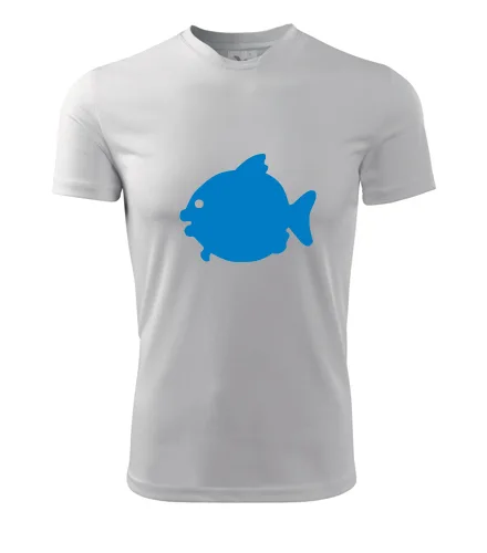 trička s potiskem Bílé tričko s rybou