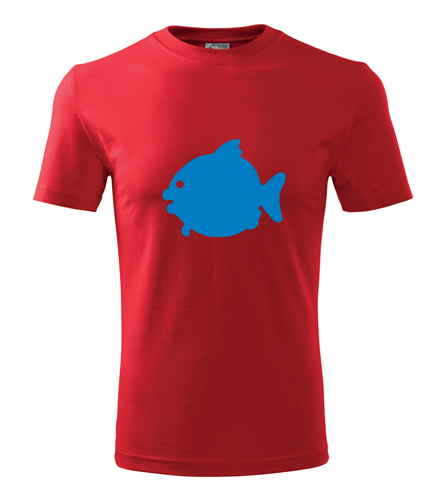 Červené tričko s rybou